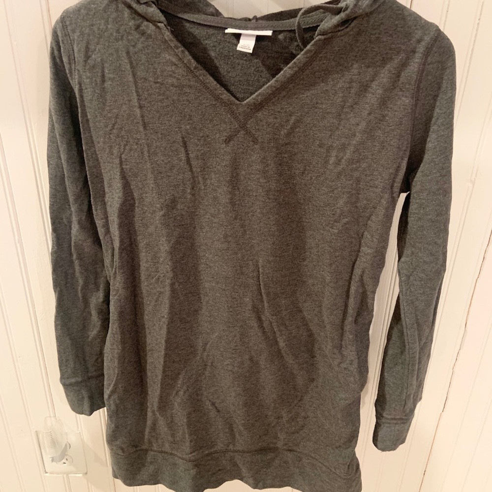 Maternity hooded sweatshirt tunic